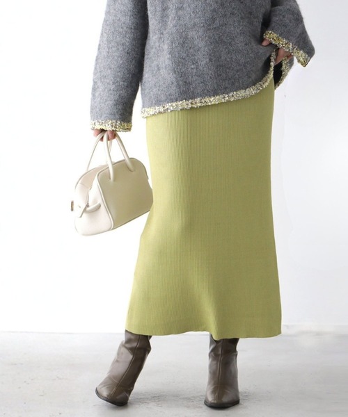 Ehre style（エーレスタイル）の「穿きごこちに感動！魔法のタイトスカート　ロング丈（スカート・レディース・ブラック/ネイビー/グレー系その他/オレンジ系その他/プラム/アイボリー/ターコイズブルー/チャコールグレー/ブルー/グリーン系その他・M/L）」の6枚目の写真