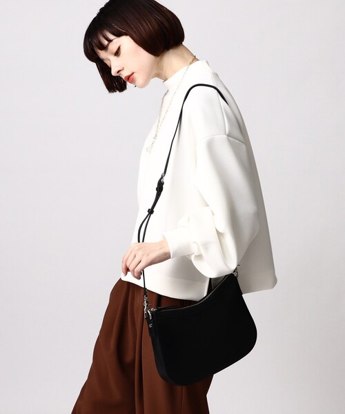 tk.TAKEO KIKUCHI(ティーケータケオキクチ)の「◆シンセティックレザー2WAYムーンバッグ(ショルダーバッグ・レディース・ブラック/ブラウン系その他・00)」の11枚目の写真