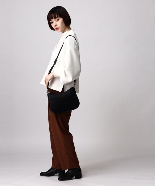 tk.TAKEO KIKUCHI(ティーケータケオキクチ)の「◆シンセティックレザー2WAYムーンバッグ(ショルダーバッグ・レディース・ブラック/ブラウン系その他・00)」の12枚目の写真