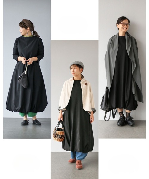 Vieo(ヴィオ)の「シック。黒のバルーンワンピース(ワンピース・レディース・ブラック・FREE/SHORT/LONG)」の18枚目の写真