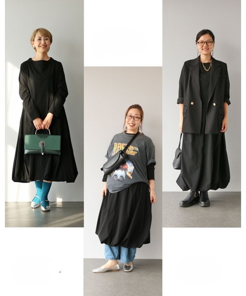 Vieo(ヴィオ)の「シック。黒のバルーンワンピース(ワンピース・レディース・ブラック・FREE/SHORT/LONG)」の17枚目の写真