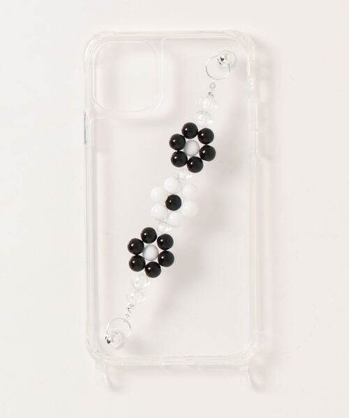 Me%(ミィパーセント)の「【iPhone11対応】オハナハンドルフック11(スマホケース/カバー・レディース・ホワイト/ブラック・FREE)」の2枚目の写真