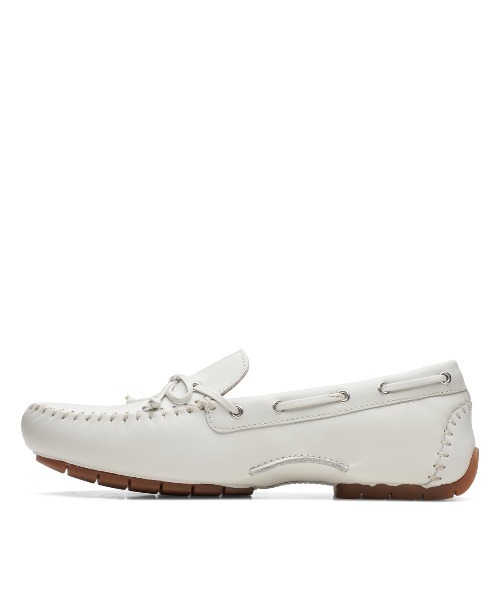 Clarks（クラークス）の「C Mocc Tie / シーモックタイ (ホワイトレザー)（スリッポン・レディース・ホワイト・UK5/UK6/UK4/UK3/UK3.5/UK4.5/UK5.5）」の5枚目の写真