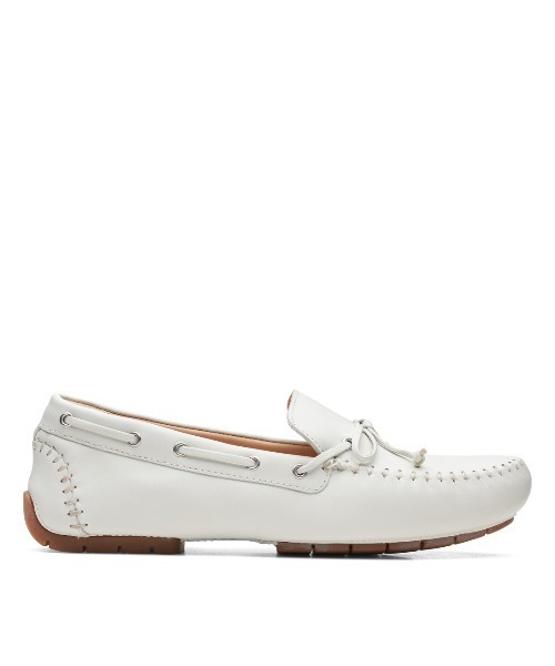Clarks（クラークス）の「C Mocc Tie / シーモックタイ (ホワイトレザー)（スリッポン・レディース・ホワイト・UK5/UK6/UK4/UK3/UK3.5/UK4.5/UK5.5）」の8枚目の写真