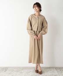 配色パイピング5WAYセットアップワンピース
