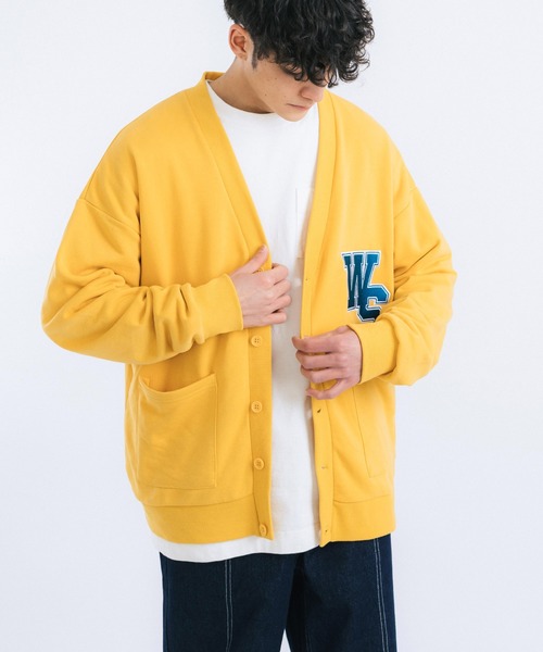 Ressaca（レサーカ）の「オーバーサイズ ワッペン刺繍カレッジ風ロゴカーディガン（カーディガン/ボレロ・メンズ・アッシュグレー/ネイビー/サックスブルー/イエロー/グリーン・M/L）」の15枚目の写真