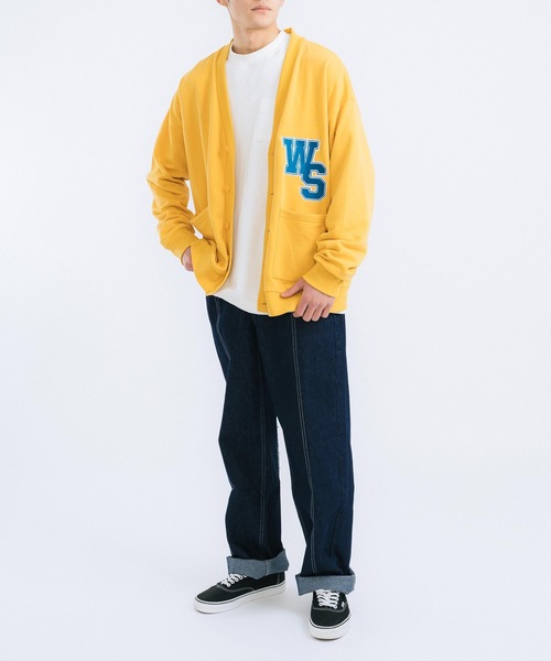 Ressaca（レサーカ）の「オーバーサイズ ワッペン刺繍カレッジ風ロゴカーディガン（カーディガン/ボレロ・メンズ・アッシュグレー/ネイビー/サックスブルー/イエロー/グリーン・M/L）」の17枚目の写真