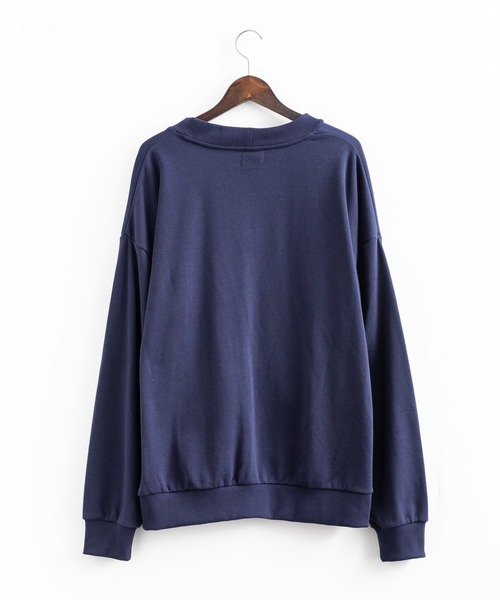 Ressaca（レサーカ）の「オーバーサイズ ワッペン刺繍カレッジ風ロゴカーディガン（カーディガン/ボレロ・メンズ・アッシュグレー/ネイビー/サックスブルー/イエロー/グリーン・M/L）」の22枚目の写真