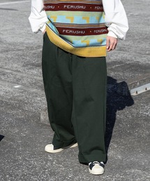 Perushu | ワンロールワイドチノパン(チノパンツ)