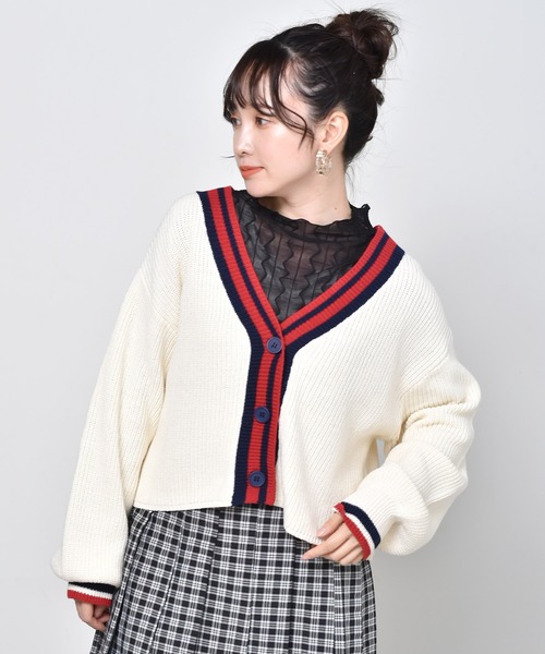 ems excite(エムズエキサイト)の「ウェーブシアーCT(Tシャツ/カットソー・レディース・ブラック/オフホワイト/アイボリー・FREE)」の22枚目の写真