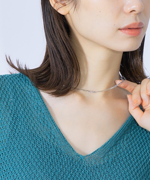 ROPE'（ロペ）の「デザインチェーンショートネックレス（ネックレス・レディース・ゴールド/シルバー・FREE）」の9枚目の写真