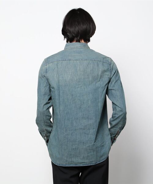 SCOTCH&SODA(スコッチアンドソーダ)の「ライトウェイトデニムシャツ【165310】(シャツ/ブラウス・メンズ・インディゴブルー・MEDIUM/SMALL/LARGE)」の3枚目の写真