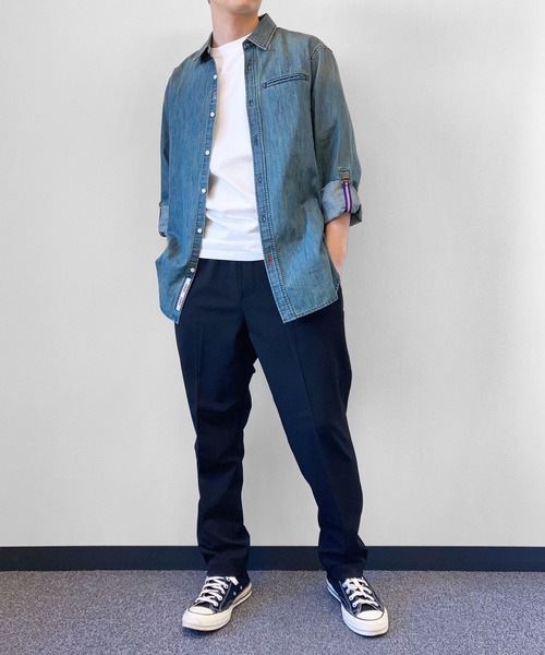 SCOTCH&SODA(スコッチアンドソーダ)の「ライトウェイトデニムシャツ【165310】(シャツ/ブラウス・メンズ・インディゴブルー・MEDIUM/SMALL/LARGE)」の6枚目の写真