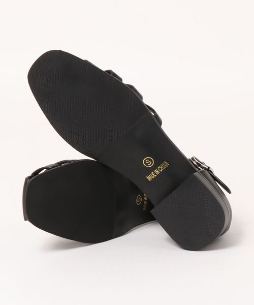 natural couture（ナチュラルクチュール）の「フラットグルカサンダル（その他シューズ・レディース・ブラック/アイボリー・SMALL/MEDIUM/LARGE）」の4枚目の写真