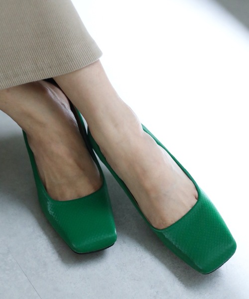 ap retro（アプレトロ）の「スクエアパンプス（パンプス・レディース・ブラック/アイボリー/グリーン・LARGE/MEDIUM）」の20枚目の写真