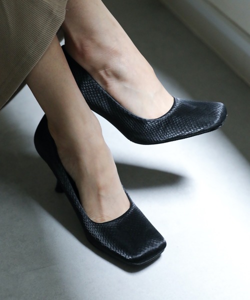 ap retro（アプレトロ）の「スクエアパンプス（パンプス・レディース・ブラック/アイボリー/グリーン・LARGE/MEDIUM）」の19枚目の写真