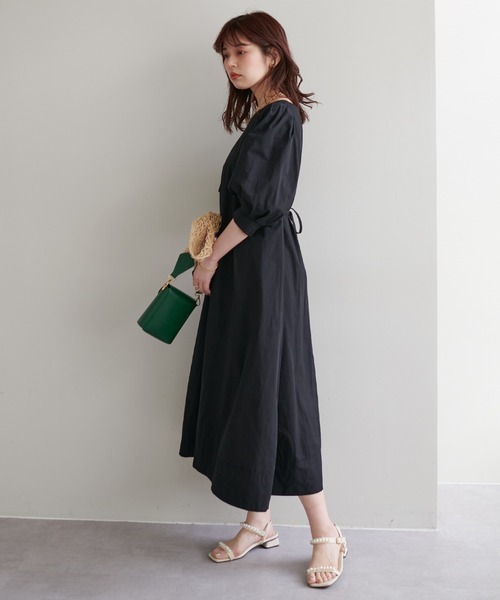 WEB限定カラー有り/シルエットが変わるAラインワンピース
