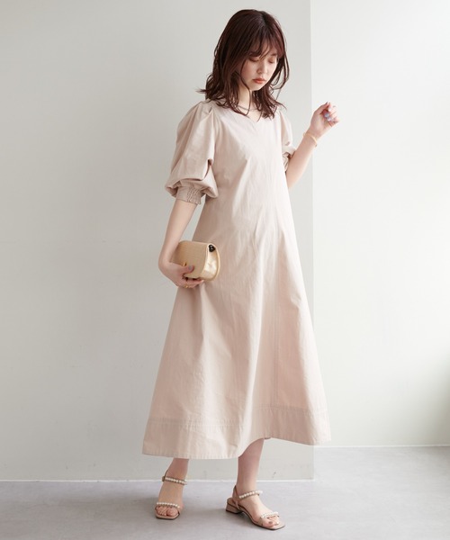 WEB限定カラー有り/シルエットが変わるAラインワンピース