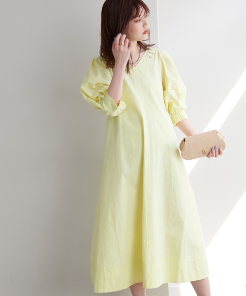 WEB限定カラー有り/シルエットが変わるAラインワンピース