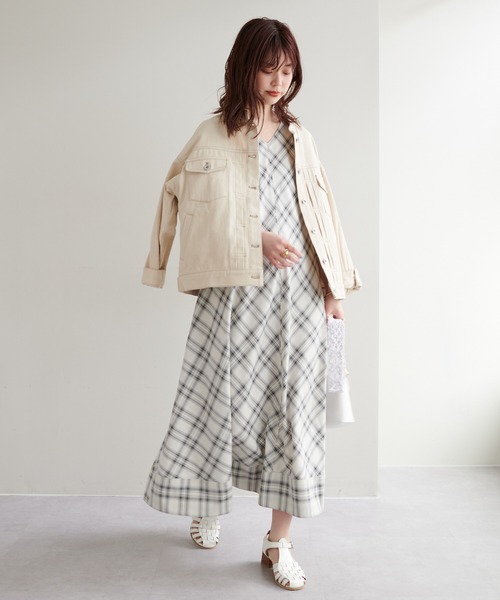 WEB限定カラー有り/シルエットが変わるAラインワンピース