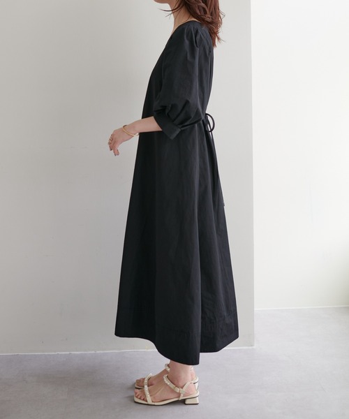 WEB限定カラー有り/シルエットが変わるAラインワンピース