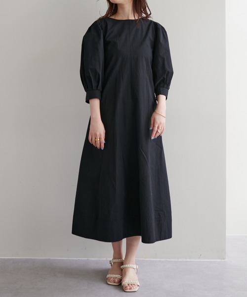 WEB限定カラー有り/シルエットが変わるAラインワンピース