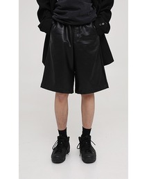 MASONPRINCE | 【M.P Studios】【2022SS】PU leather wide easy shorts DK3024(その他パンツ)