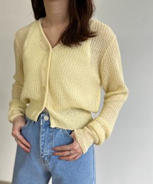 Cropped sheer cardigan / クロップドシアーカーディガン