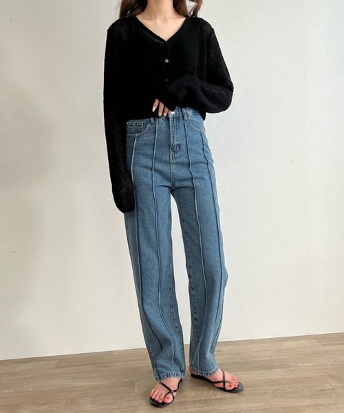 ISOOK（アイスー）の「Cropped sheer cardigan / クロップドシアーカーディガン（カーディガン/ボレロ・レディース・ブラック/ミント/ライトイエロー・FREE）」の8枚目の写真