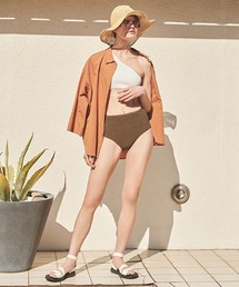 Mila Owen シャーリングワンショルスイムウェア Mila Owen（ミラオーウェン）の「シャーリングワンショルスイム
