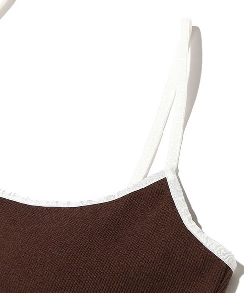 UGG（アグ）の「UGG@mos スクエアロゴ刺繍 リブキャミ（キャミソール・レディース・ブラック/ホワイト/ブラウン/ブルー・L/M）」の8枚目の写真