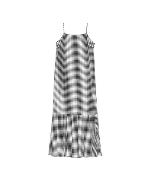 Reneリミテッドエディション 2way ギンガムチェック 白襟ワンピース S Re:EDIT（リエディ）の「[低身長サイズ有]ギンガムチェック裾プリーツ