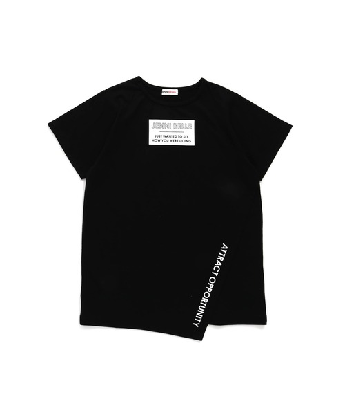 JENNI belle(ジェニィベル)の「【WEB限定】アシメヘムロング丈Tシャツ(Tシャツ/カットソー・キッズ・イエロー/ベージュ/ブラック・130cm/150cm/160cm/140cm)」の6枚目の写真