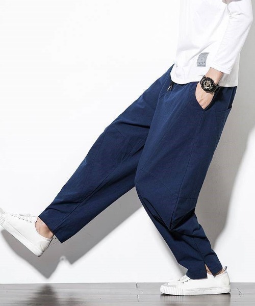 SETUP7(セットアップセブン)の「【SETUP7】コットンタッチリラックステーパードパンツ KNF(その他パンツ・メンズ・ブラック/ネイビー/グレー・FREE)」の1枚目の写真