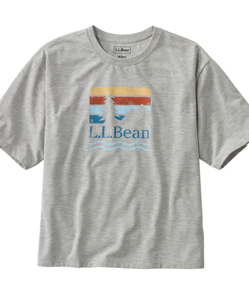 L.L.Bean（エルエルビーン）の「ジャパン・フィット　グラフィック・オーバーサイズ・カジュアル・ティ ジャパン・フィット（Tシャツ/カットソー・レディース・オレンジ系その他/オレンジ系その他2/ネイビー系1/ネイビー系2/ライトグレー系1/ネイビー系/ホワイト系2/ライトグレー系/ホワイト系/ホワイト系1/ネイビー系3/ネイビー系4/ネイビー系5/サックスブルー系/サックスブルー系1/サックスブルー系2/ライトイエロー系2/ライトグレー系2/ライトイエロー系/ライトイエロー系1/ライトグレー系3/ライトイエロー系3/ライトグレー系4/サックスブルー系3・SMALL/MEDIUM/LARGE）」の5枚目の写真