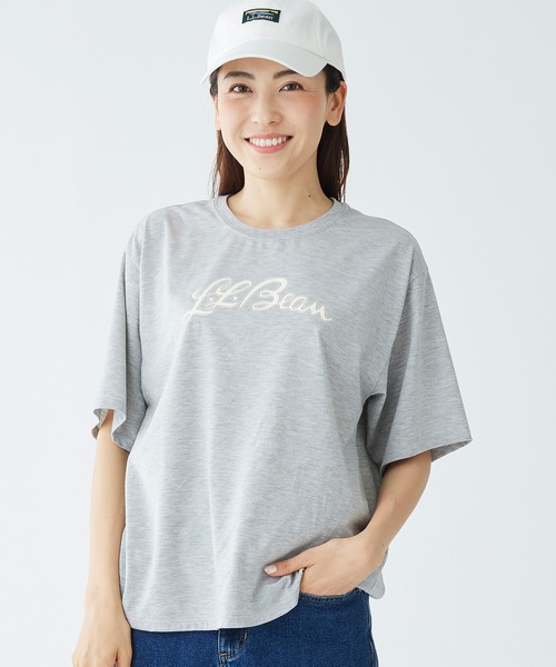 L.L.Bean（エルエルビーン）の「ジャパン・フィット　グラフィック・オーバーサイズ・カジュアル・ティ ジャパン・フィット（Tシャツ/カットソー・レディース・オレンジ系その他/オレンジ系その他2/ネイビー系1/ネイビー系2/ライトグレー系1/ネイビー系/ホワイト系2/ライトグレー系/ホワイト系/ホワイト系1/ネイビー系3/ネイビー系4/ネイビー系5/サックスブルー系/サックスブルー系1/サックスブルー系2/ライトイエロー系2/ライトグレー系2/ライトイエロー系/ライトイエロー系1/ライトグレー系3/ライトイエロー系3/ライトグレー系4/サックスブルー系3・SMALL/MEDIUM/LARGE）」の6枚目の写真