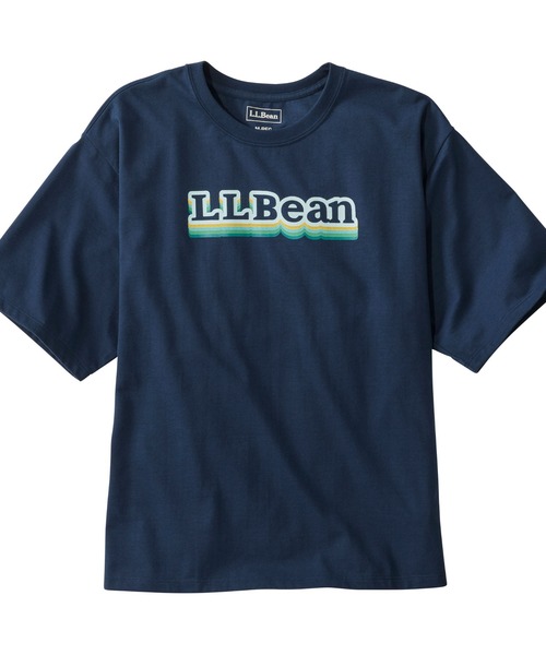 L.L.Bean（エルエルビーン）の「ジャパン・フィット　グラフィック・オーバーサイズ・カジュアル・ティ ジャパン・フィット（Tシャツ/カットソー・レディース・オレンジ系その他/オレンジ系その他2/ネイビー系1/ネイビー系2/ライトグレー系1/ネイビー系/ホワイト系2/ライトグレー系/ホワイト系/ホワイト系1/ネイビー系3/ネイビー系4/ネイビー系5/サックスブルー系/サックスブルー系1/サックスブルー系2/ライトイエロー系2/ライトグレー系2/ライトイエロー系/ライトイエロー系1/ライトグレー系3/ライトイエロー系3/ライトグレー系4/サックスブルー系3・SMALL/MEDIUM/LARGE）」の13枚目の写真