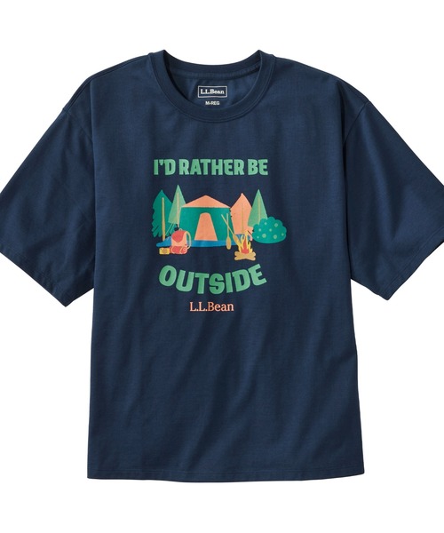 L.L.Bean（エルエルビーン）の「ジャパン・フィット　グラフィック・オーバーサイズ・カジュアル・ティ ジャパン・フィット（Tシャツ/カットソー・レディース・オレンジ系その他/オレンジ系その他2/ネイビー系1/ネイビー系2/ライトグレー系1/ネイビー系/ホワイト系2/ライトグレー系/ホワイト系/ホワイト系1/ネイビー系3/ネイビー系4/ネイビー系5/サックスブルー系/サックスブルー系1/サックスブルー系2/ライトイエロー系2/ライトグレー系2/ライトイエロー系/ライトイエロー系1/ライトグレー系3/ライトイエロー系3/ライトグレー系4/サックスブルー系3・SMALL/MEDIUM/LARGE）」の15枚目の写真