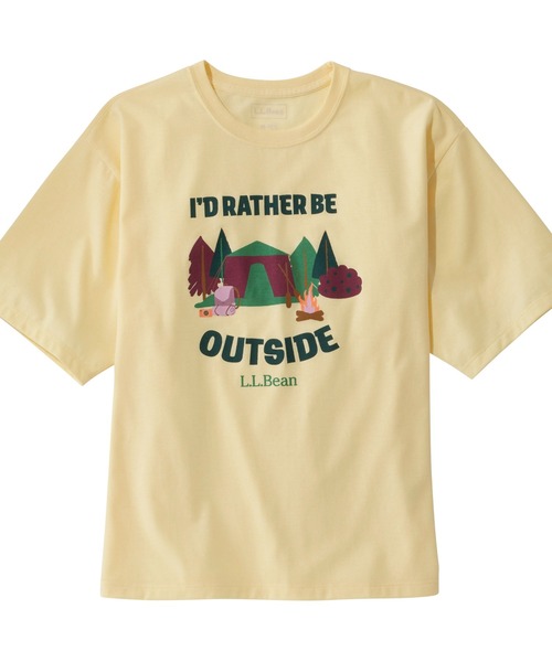 L.L.Bean（エルエルビーン）の「ジャパン・フィット　グラフィック・オーバーサイズ・カジュアル・ティ ジャパン・フィット（Tシャツ/カットソー・レディース・オレンジ系その他/オレンジ系その他2/ネイビー系1/ネイビー系2/ライトグレー系1/ネイビー系/ホワイト系2/ライトグレー系/ホワイト系/ホワイト系1/ネイビー系3/ネイビー系4/ネイビー系5/サックスブルー系/サックスブルー系1/サックスブルー系2/ライトイエロー系2/ライトグレー系2/ライトイエロー系/ライトイエロー系1/ライトグレー系3/ライトイエロー系3/ライトグレー系4/サックスブルー系3・SMALL/MEDIUM/LARGE）」の22枚目の写真