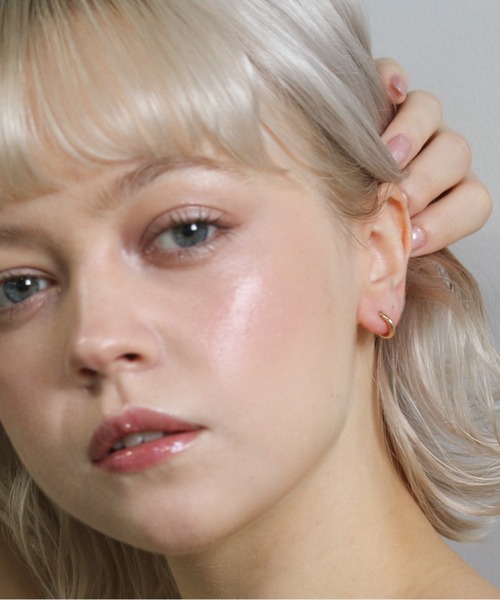 cui-cui（キュイキュイ）の「ゴールド スナップ フープ ピアス | K10YG（ピアス（両耳用）・レディース・イエローゴールド・FREE）」の8枚目の写真