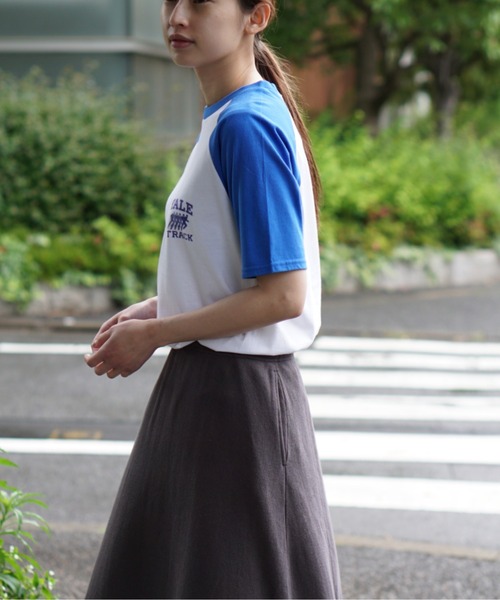 SUNNY SPORTS(サニースポーツ)の「SUNNY SPORTS / サニースポーツ YALE BASEBALL SS TEE イェール大学 ラグランTシャツ(Tシャツ/カットソー・メンズ・グレー/インディゴブルー/ブラック・SMALL/MEDIUM/X-LARGE/LARGE)」の10枚目の写真