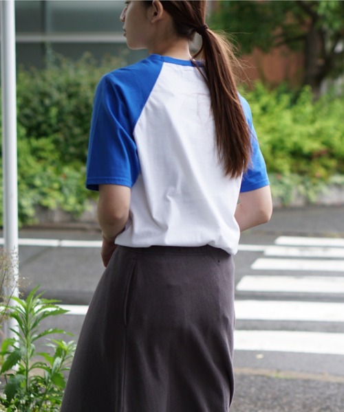 SUNNY SPORTS(サニースポーツ)の「SUNNY SPORTS / サニースポーツ YALE BASEBALL SS TEE イェール大学 ラグランTシャツ(Tシャツ/カットソー・メンズ・グレー/インディゴブルー/ブラック・SMALL/MEDIUM/X-LARGE/LARGE)」の9枚目の写真