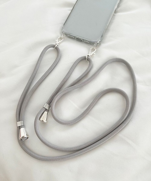 Me%(ミィパーセント)の「カラーロープモバイルストラップ(スマホグッズ・レディース・ブラック/ベージュ系その他/グリーン/ピンク/グレー/オフホワイト/エンジ/チャコールグレー/ベージュ/ブラウン/アイボリー/オレンジ/ブルー/その他1/パープル/ピンク系その他/ピンク系その他2/ブラック系その他・FREE)」の1枚目の写真