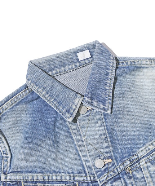 YOUNG&OLSEN The DRYGOODS STORE（ヤングアンドオルセン）の「YOUNG&OLSEN/ヤングアンドオルセン CUT COWBOY JACKET ショートデニムジャケット（デニムジャケット・レディース・ライトブルー・2）」の19枚目の写真