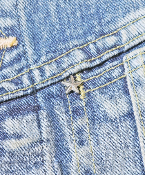 YOUNG&OLSEN The DRYGOODS STORE（ヤングアンドオルセン）の「YOUNG&OLSEN/ヤングアンドオルセン CUT COWBOY JACKET ショートデニムジャケット（デニムジャケット・レディース・ライトブルー・2）」の15枚目の写真