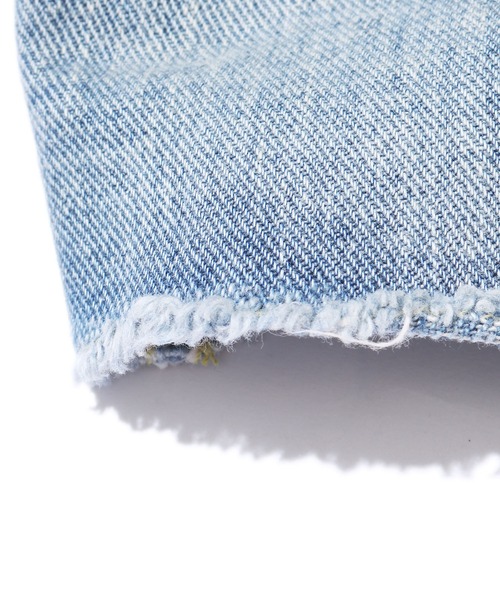YOUNG&OLSEN The DRYGOODS STORE（ヤングアンドオルセン）の「YOUNG&OLSEN/ヤングアンドオルセン CUT COWBOY JACKET ショートデニムジャケット（デニムジャケット・レディース・ライトブルー・2）」の8枚目の写真