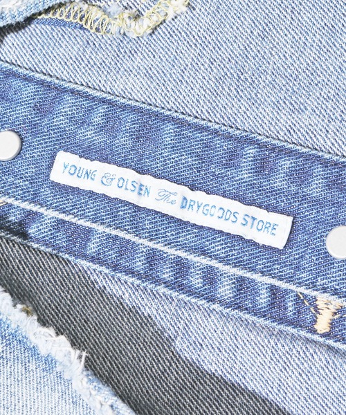 YOUNG&OLSEN The DRYGOODS STORE（ヤングアンドオルセン）の「YOUNG&OLSEN/ヤングアンドオルセン CUT COWBOY JACKET ショートデニムジャケット（デニムジャケット・レディース・ライトブルー・2）」の20枚目の写真