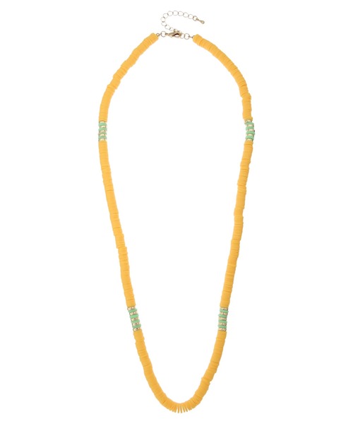 CRAFT STANDARD BOUTIQUE(クラフトスタンダードブティック)の「カラーディスクネックレス *(ネックレス・レディース・ネイビー/ブラウン/イエロー・FREE)」の1枚目の写真
