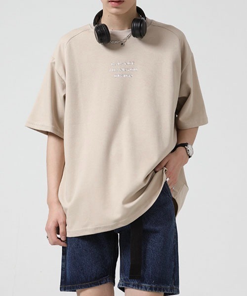 WESTBOY（ウエストボーイ）の「【WB ORIGINALS】Embroidered Drop Shoulder T-shirt WO22S4TP09（Tシャツ/カットソー・メンズ・ブラック/ホワイト/ベージュ/ブルー・XL/L/M）」の3枚目の写真