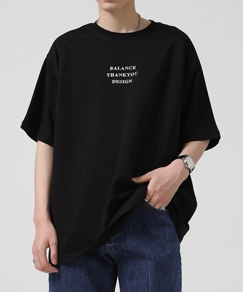 WESTBOY（ウエストボーイ）の「【WB ORIGINALS】Embroidered Drop Shoulder T-shirt WO22S4TP09（Tシャツ/カットソー・メンズ・ブラック/ホワイト/ベージュ/ブルー・XL/L/M）」の2枚目の写真